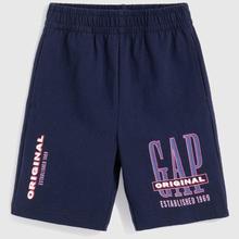 Gap 盖璞 男童2024春秋季LOGO纯棉短裤儿童装水洗棉运动裤A00773