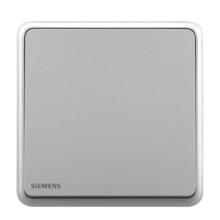 西门子 SIEMENS 开关插座 一开单控 奶油风大面板开关 皓彩米绒白