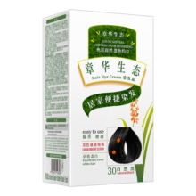 章华（SAVOL）生态染发霜142ml （一梳黑染发剂黑色系可盖白染头膏无对苯二胺） 自然黑1盒（自然盖白）
