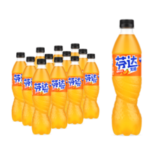 PLUS会员：可口可乐 芬达 无糖零卡橙味汽水饮料500ml*12瓶 整箱装