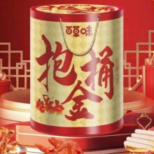 再降价、PLUS会员：百草味 抱金桶29袋 2857g 2025年货礼盒