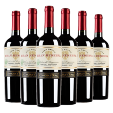 Concha y Toro干露典藏赤霞珠干红葡萄酒750ml*6瓶整箱 智利进口红酒聚餐送礼