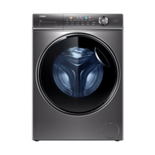 海尔（Haier）12/13公斤超大容量全自动滚筒洗衣机一级能效节能变频家用除菌螨双喷淋525mm大筒径高洗净比洗衣机 12KG玉墨银+525筒径+1.1洗净比+双喷淋
