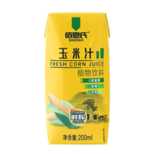佰恩氏（BAIENSHI）玉米汁谷物饮料果蔬汁饮品早餐伴侣整箱200ml*12瓶分享装 玉米汁200ML*12瓶【实惠装】