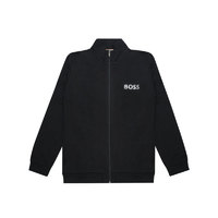 HUGO BOSS 胸标徽标印花棉质男士运动外套开衫 50469700 001黑色 M