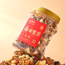 来伊份每日坚果500g/罐 干果核桃腰果休闲零食送礼节日礼物量贩解馋 500g罐装每日坚果