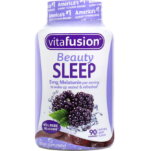 vitafusion美国进口褪黑素5mg高含量中重度失眠睡眠软糖90粒