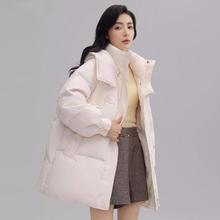 YAYA 鸭鸭羽绒服 鸭鸭 女士时尚连帽羽绒服 显瘦保暖外套