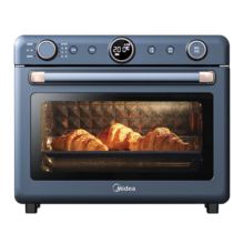 美的（Midea）35L石墨烯免预热家用多功能电烤箱P30顶部热风风炉/搪瓷内胆/空气炸PT3520W-G