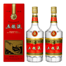 五粮液 普五第五代 晶质长城版 浓香型 52度750ml*2瓶 礼袋有限随机发放
