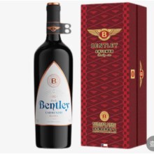 宾利 智利原瓶进口14度爵卡407干红葡萄酒750ml*1瓶红酒单支礼盒