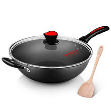 炊大皇 炒锅不粘锅 少油烟平底煎锅多用锅36cm 电磁炉通用健康CKN4636BF