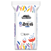 三只小猪控控拉拉裤XL码34片（12-17KG）轻薄干爽尿不湿