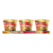 PLUS会员：康师傅 经典桶 红烧牛肉面 113g*3桶