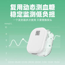 硅基动感 分体式可复用动态血糖仪 1个发射器+2个探头套装 GS1-P2