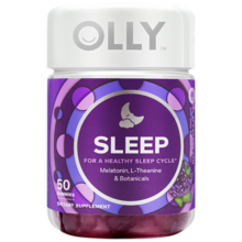 OLLY褪黑素睡眠软糖成人失眠改善作息倒时差sleepwell褪黑素片 美国进口黑色素维生素 OLLY褪黑素软糖50粒（效期24年8月）