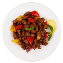 紫光园 黑椒牛肉粒250g 预制菜方便菜 生鲜半成品菜 清真食品 北京特产