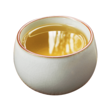 真迹国风主人杯汝窑开片品茗杯陶瓷大号品茗杯功夫茶具家用喝茶杯 大罗汉杯-天青