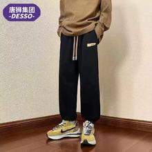 炸 19.9/件 唐狮美式加绒休闲裤男女款