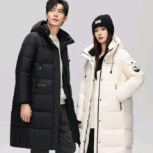 雪中飞 24款男女长款加厚羽绒服 202g