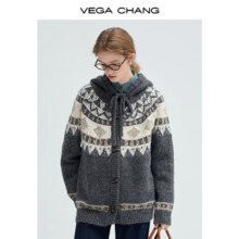 20点开始：VEGA CHANG 费尔岛毛衣女 秋冬慵懒风 含羊毛 均码