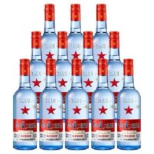 预售：红星二锅头 蓝8 清香型白酒 53度500ml*12瓶 整箱装