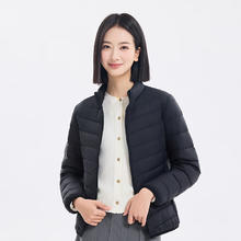 京东京造 羽绒服女轻薄服装女装外套夹克女黑色XL