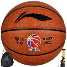 李宁（LI-NING） CBA赛事篮球防尘耐磨PU材质室内外掌控比赛 吸湿 LBQK857-1