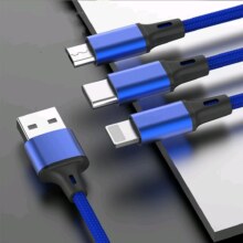 京东试用：一拖三充电线 1.2米