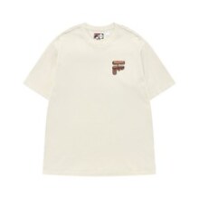 斐乐（FILA） FUSION斐乐情侣短袖T恤宽松纯棉运动上衣冰淇淋 乳糖色-BG（宽松版型） S