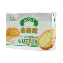 多美鲜（SUKI）阿根廷进口 天然动脂黄油 原味200g 冷藏 烘焙 煎牛排 面包 饼干