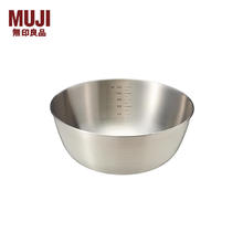 MUJI 无印良品（MUJI） 不锈钢 盆 餐具 家用揉面盆洗菜发面盆 和面盆 料理盆 银色 M 直径19*高8cm
