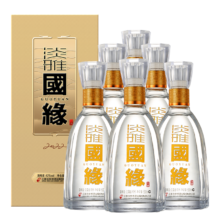 PLUS会员、百亿补贴：今世缘 淡雅国缘 浓香型白酒 42度 500ml*6瓶 整箱装