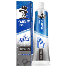 好来（DARLIE）【白鹿推荐】原黑人牙膏超白竹炭深洁亮白清新口气含氟护龈牙膏 超白竹炭190g*2