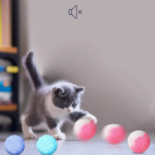猫玩具球  七彩毛球  小号3cm 混色10个/包