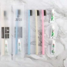 一次性牙刷牙膏套装 【秸秆牙刷+品牌牙膏】