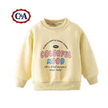 C&A 2024秋冬儿童加绒卫衣保暖儿童卫衣潮 黄色字母 110