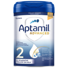 爱他美(Aptamil)英国白金版婴幼儿配方奶粉2段 800g(HMO DHA 益生元)