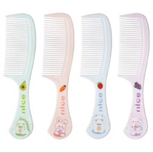 女士家用塑料耐卡通动物糖果色梳子2把颜色随机
