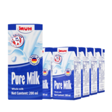甘蒂牧场（MUH）德国进口高钙全脂200ml*24盒整箱纯牛奶学  年货送礼优选