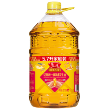 鲁花香飘万家5S压榨一级浓香花生油5.7L
