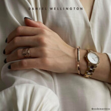 丹尼尔惠灵顿（DanielWellington）dw手镯男女 经典开口情侣手镯时尚饰品 生日新年礼物送女友 玫瑰金小号 DW00400003
