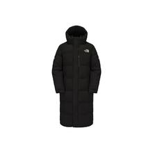 百亿补贴：THE NORTH FACE 北面 2024冬款长款连帽鸭绒混合填充羽绒服男女同款NC1DQ50J黑色