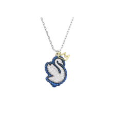 施华洛世奇（SWAROVSKI）新年礼物  SWAN POP 项链 涂鸦天鹅轻奢饰品生日礼物女 蓝色 5649199