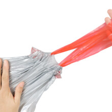 洁成抽绳垃圾袋自动收口手提家用穿绳袋 【加厚款】抽绳50cm*45cm*150只