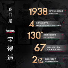 宝得适（BRITAX）儿童安全座椅0-4岁360度旋转i-Size车载坐椅双面骑士PLUS 夜影黑