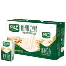 再降价：豆本豆 唯甄原味豆奶250ml*24盒