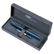 凌美（LAMY）钢笔签字笔 生日节日礼物学生成人练字文具 德国进口 演艺系列 商务套装礼盒 帝国蓝 EF0.5mm