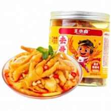 王小卤去骨凤爪 无骨鸡爪  鸡爪 蒜香酸辣味500g罐装*2件