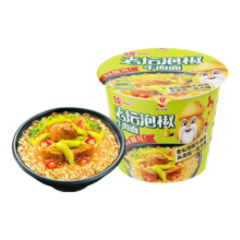 统一来一桶泡椒牛肉桶面105g*12桶 方便面  整箱装新老包装随机发货